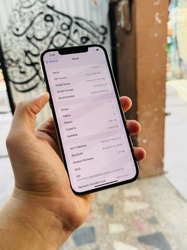 iphone 12 Pro Max 256GB Non PTA 98 Health 7