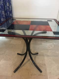 Glass Top Dining Table