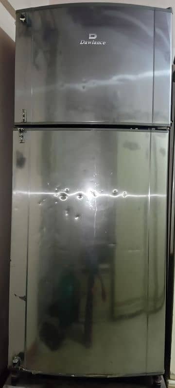 FOR SALE: Jumbo-Size Silver Refrigerator 0