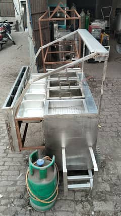 Big steel Food trolley | food counter |