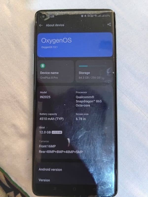 OnePlus 8pro original no open no repair no line 1