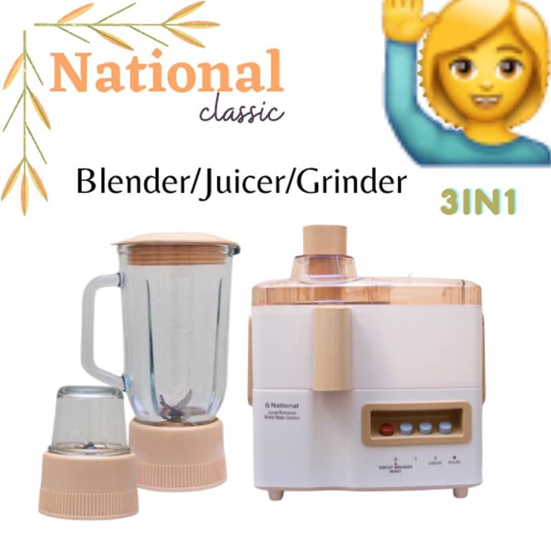 National Clasic 3in1 Juicer Belender And Grinder  High Quality 1