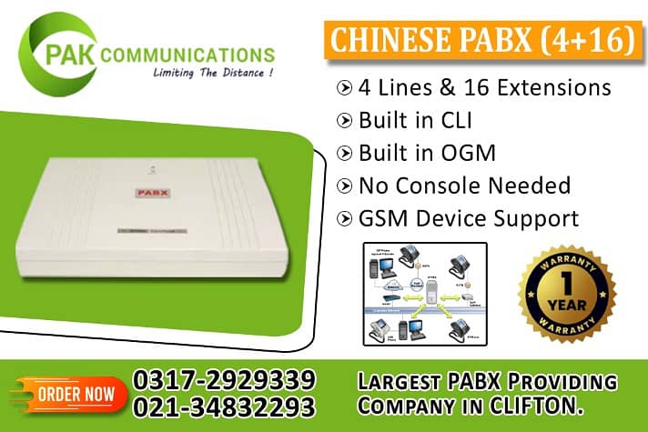 Genuine Chinese PABX (4+16) (1 Year Warranty) 0