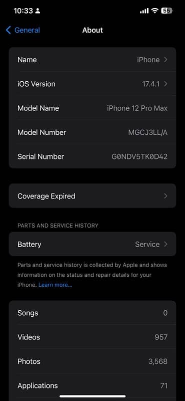 Iphone 12 pro Max 128 GB PTA approved 2