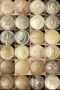 old coins difrant cuntry