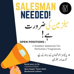 Outdoor Salesman For Perfumes Marketing & Sales