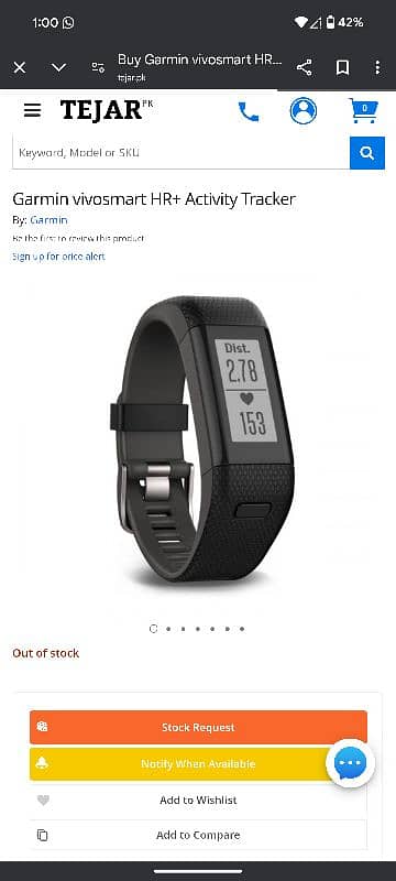 Garmin HR pro plus active wear, Garmin band , smart watch , Canada 0