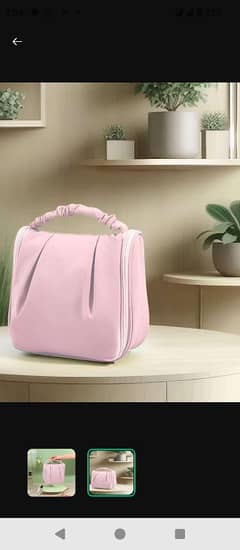 Durable pink toiletry bag