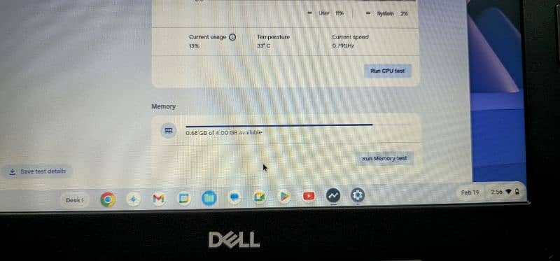 Dell 3100 Chrome Book Celeron 8th Generation 4020 2.8 Ghz 19