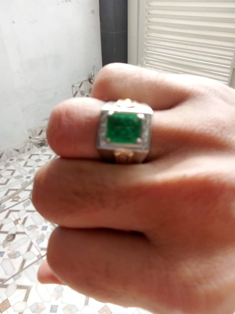 Natural Swat emareld (3.5 caret) ring 2