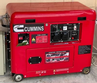 10 KVA YOKOHAMA CUMMINS PARKINS ANGLE SOUND PROUF CANOPY GENERATOR.