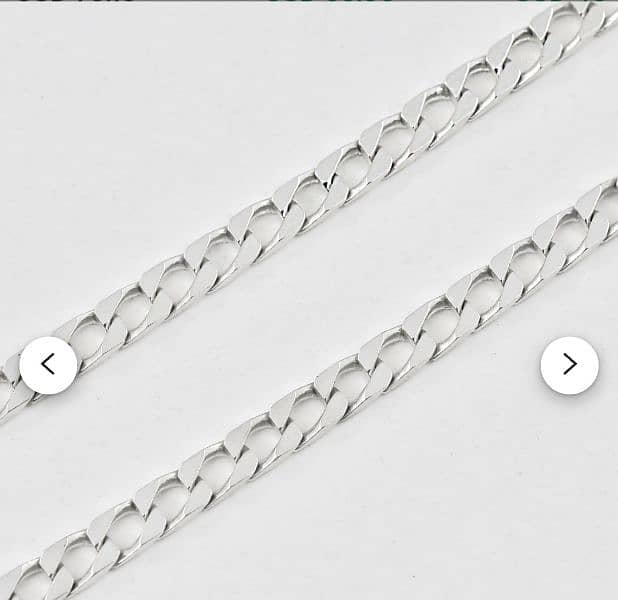 Italian Sterling Silver Cuban Square Curb Link Chain 1