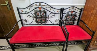 Iron Bed Set With Mattress And Sofas