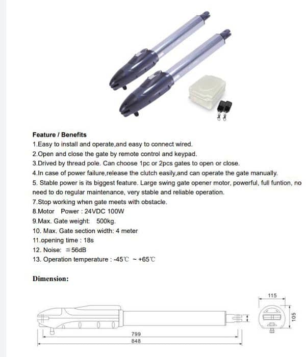 swing Gate Opener Heavy Duty 8