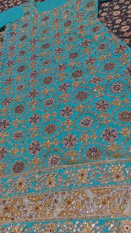 Beautiful Ferozi kameez dopatta choridar pajama. 2