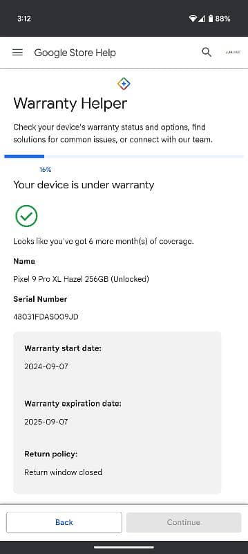 Google Pixel 9 Pro XL 16/256 PTA Approved 6