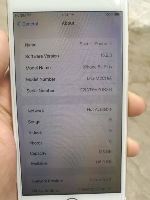 IPhone 6Splus 128 gb pta Approved with orginal box 8