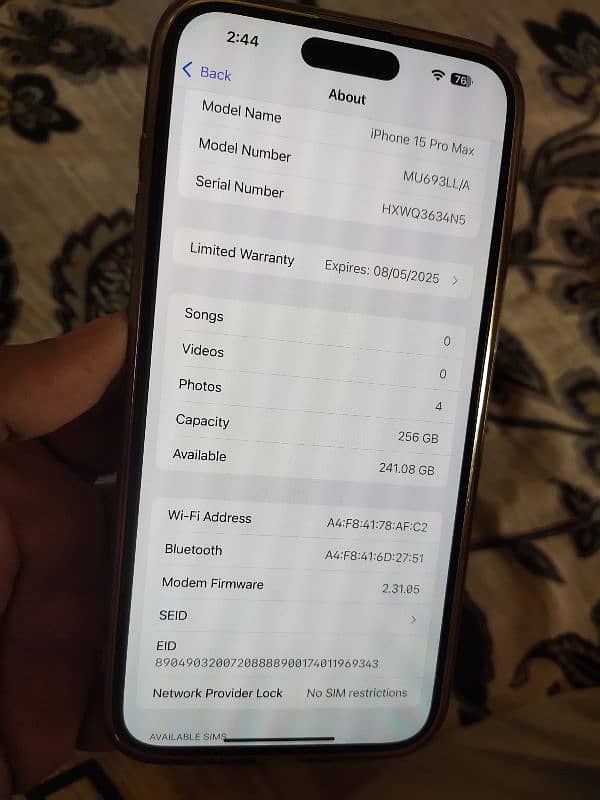 iphone 15 Pro Max factory unlocked LLA 5