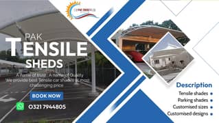 sheds \ fiberglass sheds \ tensile shades \ car parking shed \ shade