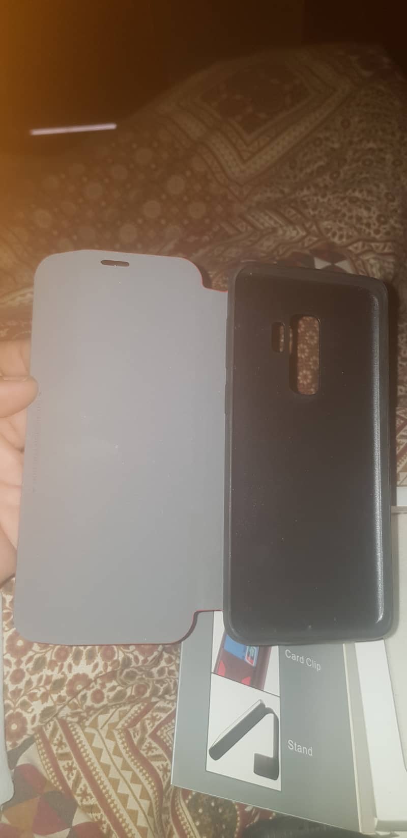 Samsung S9 plus leather flip back cover 1