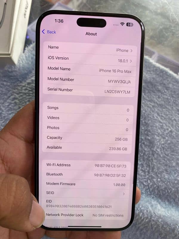 iPhone 16 Pro Max Factory Unlock Like Box Pack 4