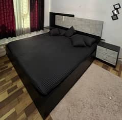 Bed Set/Queen Bed With mattress/Glass Table/Furniture set for sale