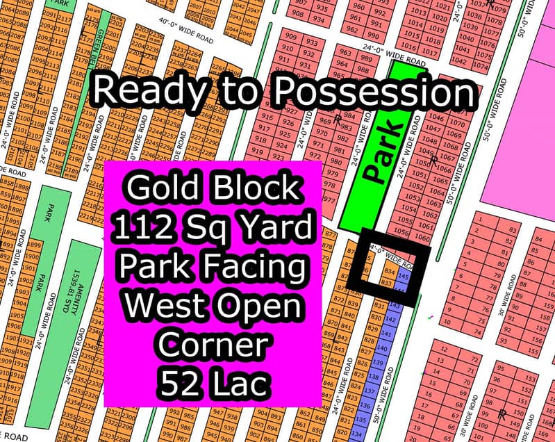 L - (112 Sq Yard + Corner + Park Facing) North Town Residency Phase - 01 (Surjani) 0