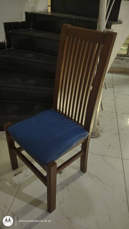 Dining wooden chairs leather seats SHEESHAM 1