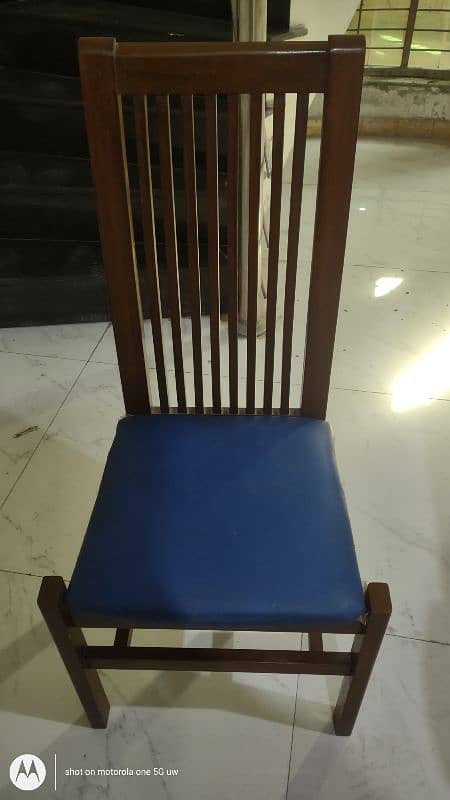 Dining wooden chairs leather seats SHEESHAM 6