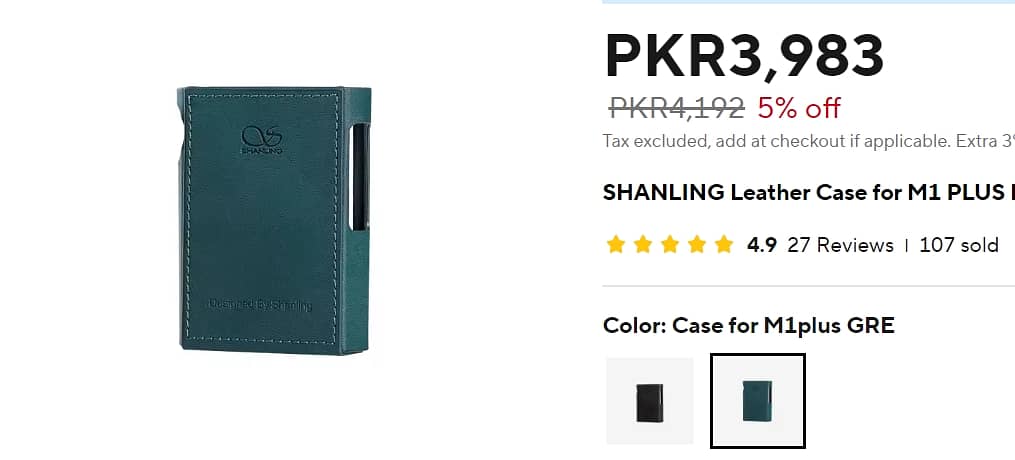 Shanling M1 Plus & Shanling Leather Case - NEW - 48K Now 18