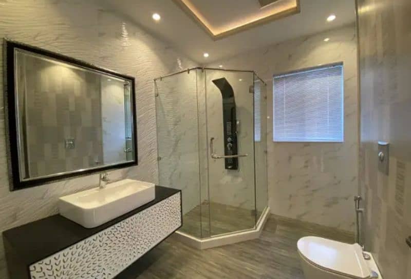 12mm glass partition shower cabin terrace gril stair 8mm glass work 10