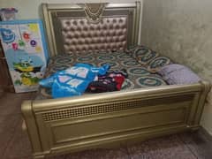 Bed room set dressing bed side table 3 door almari