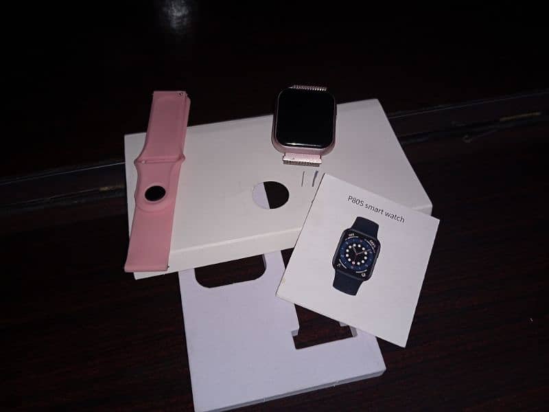 p80s smart watch | with two strapes | magnetic charger | 1