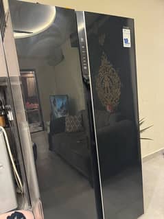 haier double door fridge big size