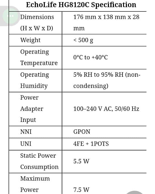 Huawei HG8120C GPON ONU 1