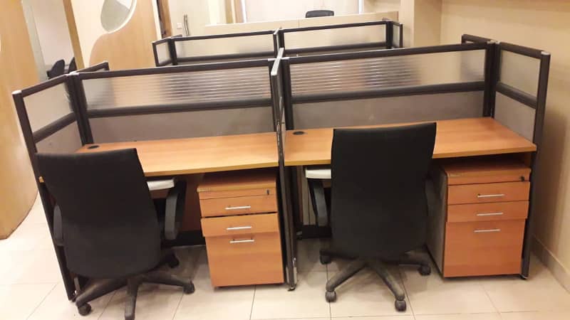 On main sharah e faisal corporate building 1395 sq ft office with 2 washrooms and 1 parking 3