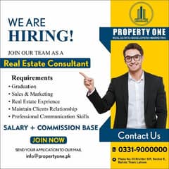 We are Hiring Sales Consultants in Real Estate Office