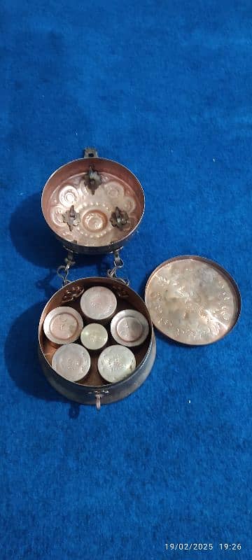 antique hand made pure copper paan daan 2