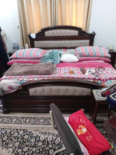 bed with mattress, dressing and side table 5