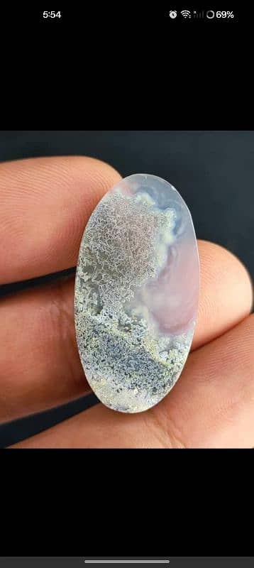 Natural Indonesia moss agate shajri aqeeq unique rare gemstone 1