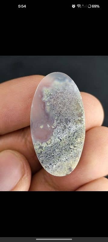 Natural Indonesia moss agate shajri aqeeq unique rare gemstone 2