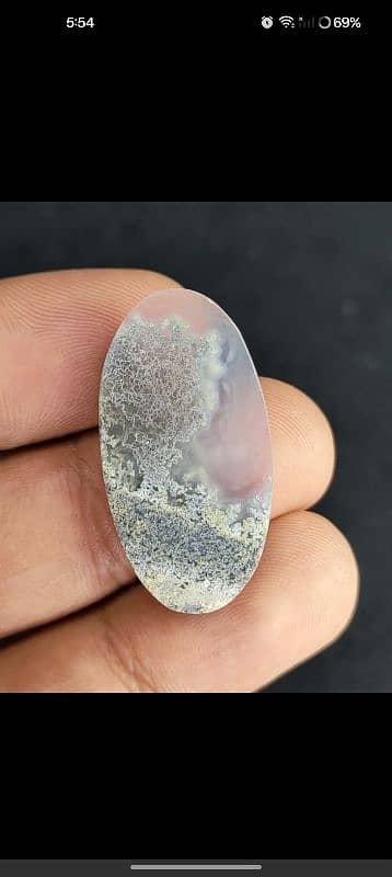 Natural Indonesia moss agate shajri aqeeq unique rare gemstone 3