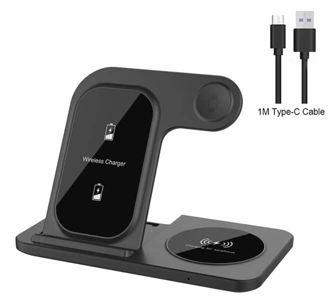 3 In 1 Wireless charger 15w dual plate wireless charger. 1