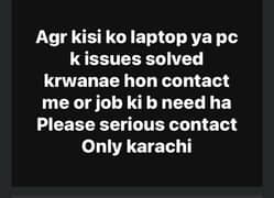 pc repairing only Karachi