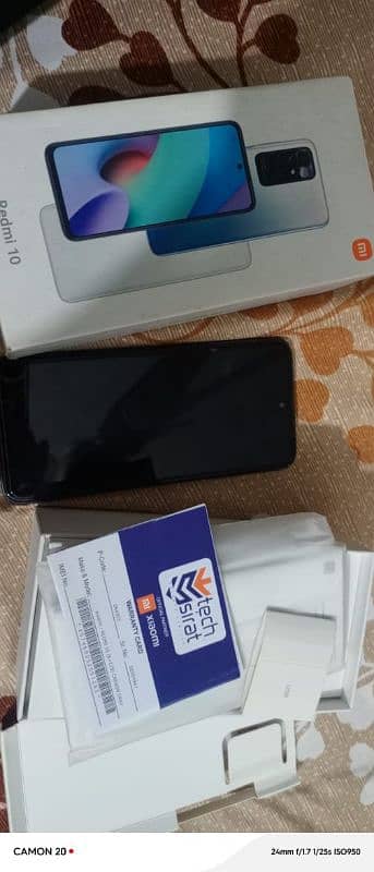 Redmi 10 8+128GB with box in original charag 1