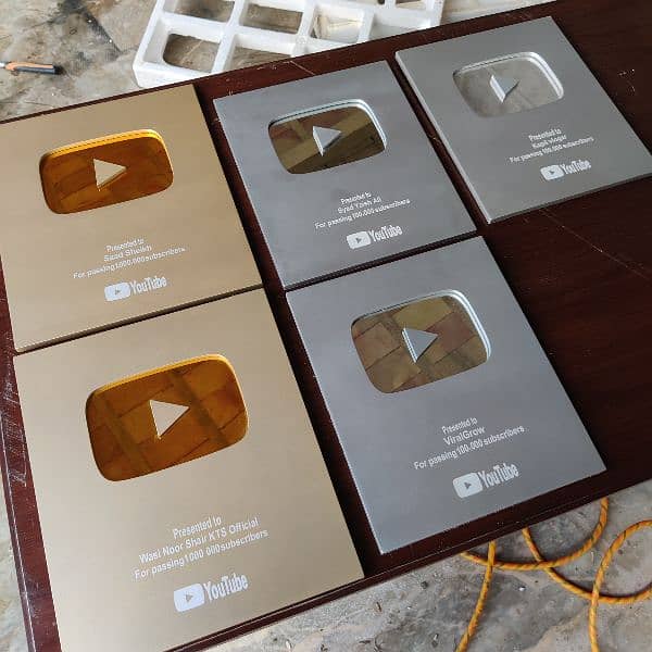 YouTube play buttons available for sale 2