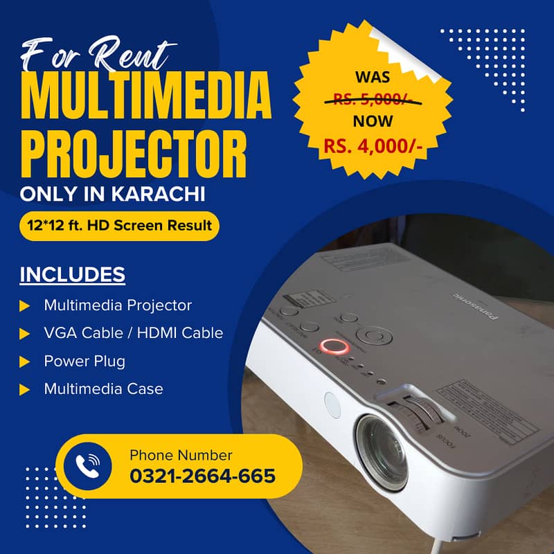 Multimedia Projector for Rent 1