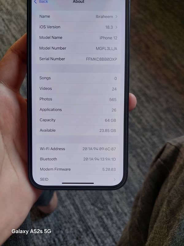 Iphone 12 non pta jv with box non active 100% health 6