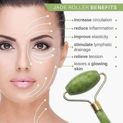 Jade Roller & Gua Sha Set For Facial 5