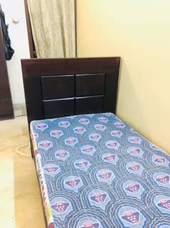 Selling Single bed wth mattress and 2 door wardrobe in great condition